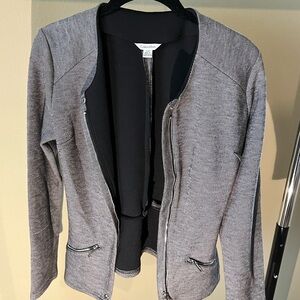 Calvin Klein Gray S Zip Up Blazer Jacket